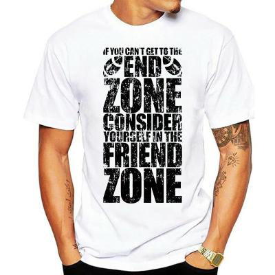End Zone เสื้อยืดคอกลมแขนลำลองขาสั้นสำหรับเล่นอเมริกันฟุตบอล,เสื้อยืดคอกลมคอกลมพิมพ์ลายแฟชั่น100% ฤดูร้อน