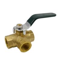 1/4 3/8 1/2 3/4 -2 Tee 3 Ways Full Port T-Port L-Port Brass Ball Valve