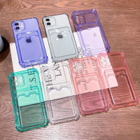 AKABEILA Clear Card Holder Case for Iphone 13 Pro Max 11 12 Pro 12 Pro Max 13 8 7 SE 2020 7 Plus 8 Plus XR XS Max Covers Lens Protection Silicone Shoc
