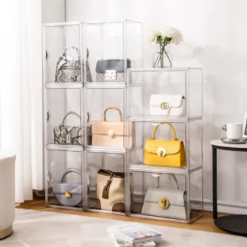 NEW Luxury Handbag Display Box Dustproof Desktop Book Organizer Clear  Acrylic Lady Bag Storage Box Home Decor Handbag Showbox - AliExpress
