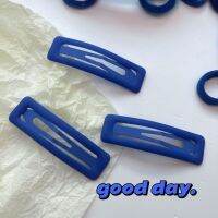 Klein Blue Barrettes คลิปเล็กๆสี่เหลี่ยมสไตล์เกาหลีสำหรับผู้หญิงและเครื่องประดับแฟชั่นกิ๊บโฟมล้างหน้าสีน้ำเงินเข้มคลิปหนีบผมย้อนยุคการ์ดสีฟ้าฤดูใบไม้ร่วงและฤดูหนาวกิ๊บหนีบผม Necklip Niche เครื่องประดับผม Joker