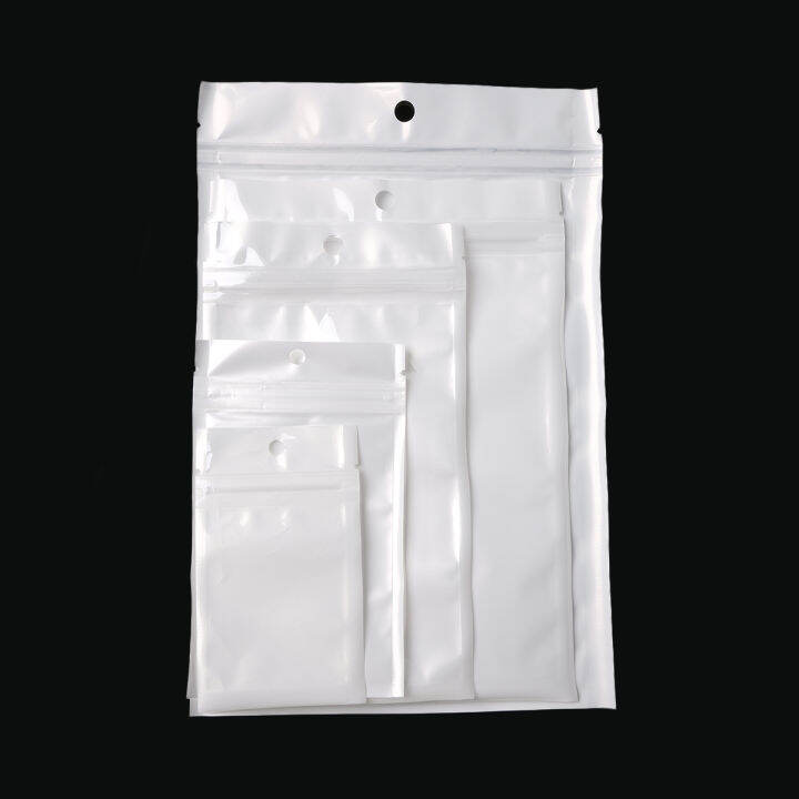 100 Pcs Plastic Zipper Bags, Clear Poly Bag, Resealable Zip Lock