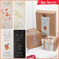 GGE SPORTS 50ชิ้นแพคเกจบรรจุภัณฑ์ดีไอวาย615ซม. แท็กอวยพรอุปกรณ์ตกแต่งธุรกิจป้ายขอบคุณปิดผนึกสติกเกอร์สำหรับการสั่งซื้อของคุณ