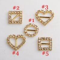 10pcspack mix Gold Rhinestone buckles slide bucklesDIY hair accessoryWedding Initiation Ribbon Crystal