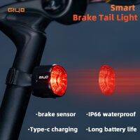 ♣﹍⊙ Giyo Smart Rear Light Bicycle High Visibility Bike Lamp USB Rechargeable Mtb Road Bike Light IP66 Waterproof Bicycle Accessories