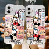 【digital technology】 Mickey Mouse อ่านหนังสือพิมพ์เคสโทรศัพท์สำหรับ iPhone 11 12 13 Pro MAX 5 6 6S 7 8 Plus XS 12 13 Mini X XR SE2020 Soft TPU Cover