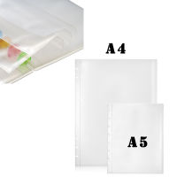 10Pcs A4 Transparent File Mushroom Hole Notebook Loose Leaf Pouch DIY Document Bag Binder Rings PVC Storage Binding Folder