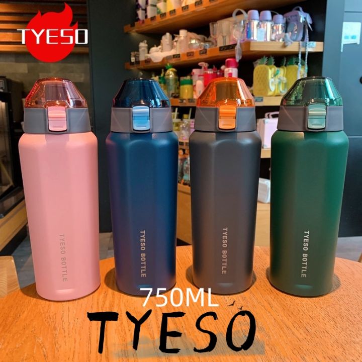 ของแท้-พร้อมส่ง-แก้วเก็บความเย็น-tyeso-แบบใหม่-มีที่จับ-หูหิ้ว-แก้วกาแฟ-แก้วสแตนเลส304-รหัส-8817-750ml-ราคาไม่แพง