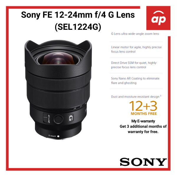 Sony FE 12-24mm F4 G Wide-angle Zoom Lens SEL1224G 