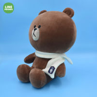 [In stock] ผลิตภัณฑ์ใหม่ Changyi ที่ได้รับอนุญาตของแท้ LINE FRIENDS ซีรีส์ผ้าพันคอขนสัตว์หมีบราวน์ตุ๊กตากระต่ายคอนนี่คู่รัก
