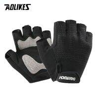 hotx【DT】 1 Cycling Gloves Shockproof Thicken Half for Sport Hiking MTB