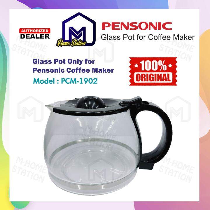 [ORIGINAL] Pensonic Glass Pot / Jug with Lid for Pensonic Coffee Maker PCM1902 Jug Kaca Jar