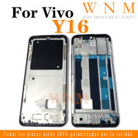 กรอบตรงกลางสำหรับ Vivo Y16แผ่นกรอบกลางปลอกหุ้มจอแอลซีดี2020อะไหล่ส่วนขอบฝาครอบ