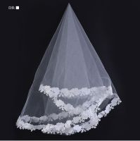 Elegant Elbow Bridal Veils Appliqued  Headwear for Wedding Performl Travel Studio Photo in Stock Hair Accessories