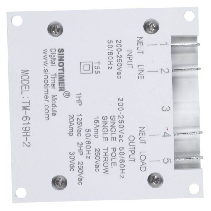 sinotimer-tm-619h-2-230vac-7-days-weekly-programmable-digital-timer-lighting-switch-output-220v-voltage-with-dustproof-cover