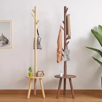 Solid Wood Floor To Ceiling Bedroom Living Room Household Simple Multifunctional Coat Rack Hanging Bag Rack