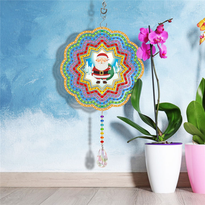 new-diy-diamond-painting-rotatable-spherical-mandala-wind-chimes-hanging-ornaments-garlands-for-door-window-home-decoration-gift