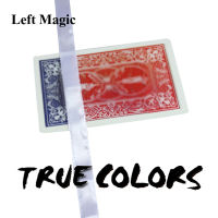 True Colors Magic Tricks Blue To Red Card Back Color Change Deck Close Up Magic Magician Illusions Gimmick Props Mentalism