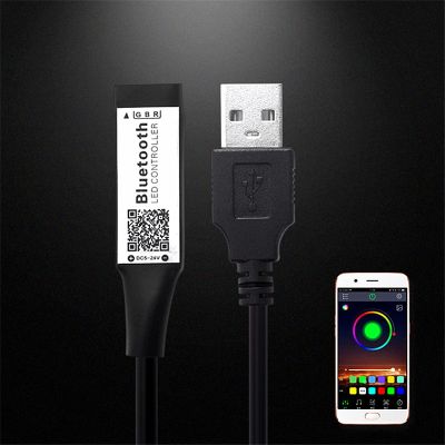 【Worth-Buy】 5V Usb บลูทูธ4.0 Rgb ควบคุมรีโมทไฟ Led 5V-24V Mini Bt Led หรี่สำหรับ Rgb 3528 5050ไฟด้านหลังทีวีแถบไฟ Led