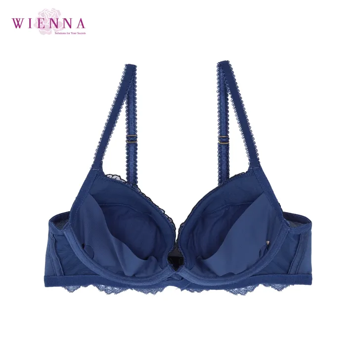 wienna-clearance-sale-db23307-db23309-ชุดชั้นใน-เวียนนา-5-years-younger-เสื้อชั้นใน-push-up-มีโครง-ไซซ์-a-b-c-d-32-40-สีม่วง-สีน้ำเงิน-rose-lily