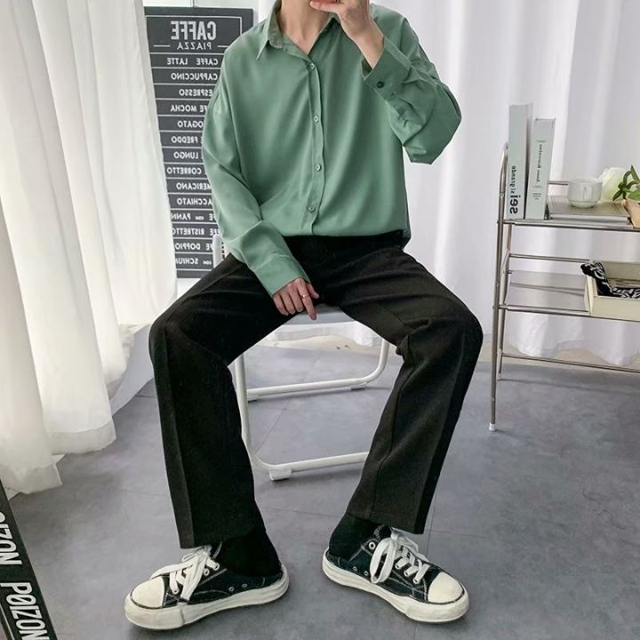 พร้อมส่ง-men-shirt-fashion-korean-style-c26-เสื้อเชิ้ตผู้ชาย-เสื้อเชิ้ตชาย-เกาหลี-เชิ้ตผู้ชาย-เสื้อเชิ้ตชายแขนยาว-ผ้าซีฟอง-เสื้อเชิ้ตชาย2021