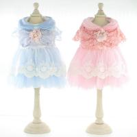 Dog Dress Nice-looking Pet Dogs Tulle Princess Dress Fine Workmanship Pet Clothes  Pe Dogs Lace Wedding Dress for Autumn Dresses