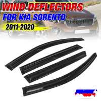 แผ่นเบนหน้าต่างด้านรถยนต์4ชิ้นสำหรับ Kia Sorento 2011-2015 2015-2020ที่บังแดดที่บังแดดที่เบนทางฝน