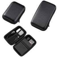 ☇✴ Carbon Pattern Earphone Organizer Key Case Coin Box Portable Hard Headphones Storage Bag SD Card USB Cable Earbuds Holder