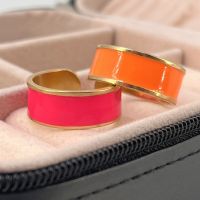 【YF】♠  Boho Colorful Enamel Rings for Wide Adjustable Jewelry Gifts anillos mujer