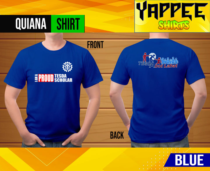 Yappee Quiana Drifit TESDA SCHOLAR TSHIRT Proud Tesda | Lazada PH