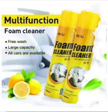 Multifunctional Car Foam Cleaner,All-Purpose Cleaner,Spray Foam Cleaner,  Foam Cleaner for Car and House Lemon Flavor, Strong Decontamination  Cleaners Spray for Kitchen and Car (60ml) 