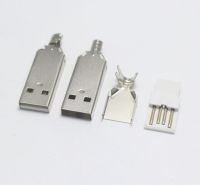 50ชุด Usb 2.0ชนิดชนิดชนิดเชื่อมปลั๊กตัวผู้ขั้วต่อแบบชุบทองหรือชุบนิกเกิล Usb-หางซ็อกเก็ต3 In 1อะแดปเตอร์ Diy