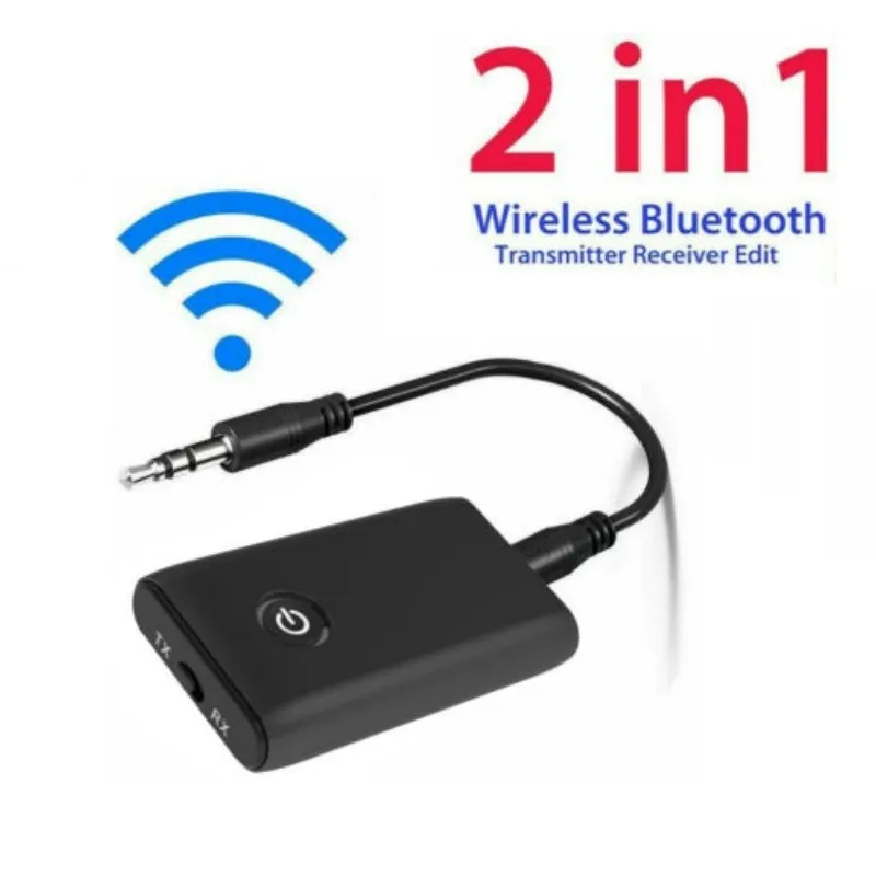 2 IN 1 Bluetooth 5.0 Transmitter Receiver Wireless Audio 3.5mm Jack Aux  Adapter