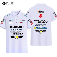 Suzuki Big R New Style Racing Suit T-Shirt Short-Sleeved Alexlings MotoGP Cycling POLO Shirt Men（free nick name  logo）{trading up}