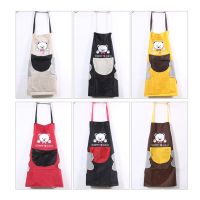 26 Styles Wiping Hand Apron Cooking Waist Korean Apron Waterproof Oil Stained Home Kitchen Creative Bear Hanging Neck Wipe Towel Aprons