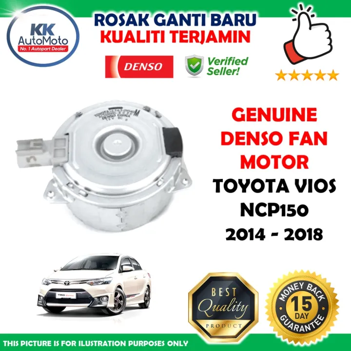 Toyota Vios NCP150 2014 2018 Keli Genuine Denso Fan Motor Kipas