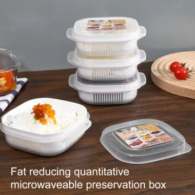 กล่องที่เก็บอาหารภาชนะแช่แข็งที่เก็บอาหารสองชั้นกล่องเก็บผลไม้อาหารข้าวกล่องเก็บความสด