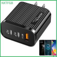 NXTFGB ที่ชาร์จแบตเตอรี่โทรศัพท์ ABS ที่ชาร์จโทรศัพท์3พอร์ตเร็ว,40W USB PD ที่ชาร์จโทรศัพท์