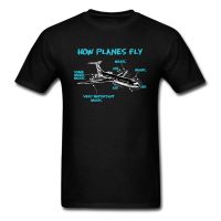 พิมพ์ Engineer Mechanical How เครื่องบิน Fly Mens T เสื้อเครื่องบินเครื่องบิน Schematic แผนภาพรูปแบบ Tshirt วันพ่อผ้าฝ้าย