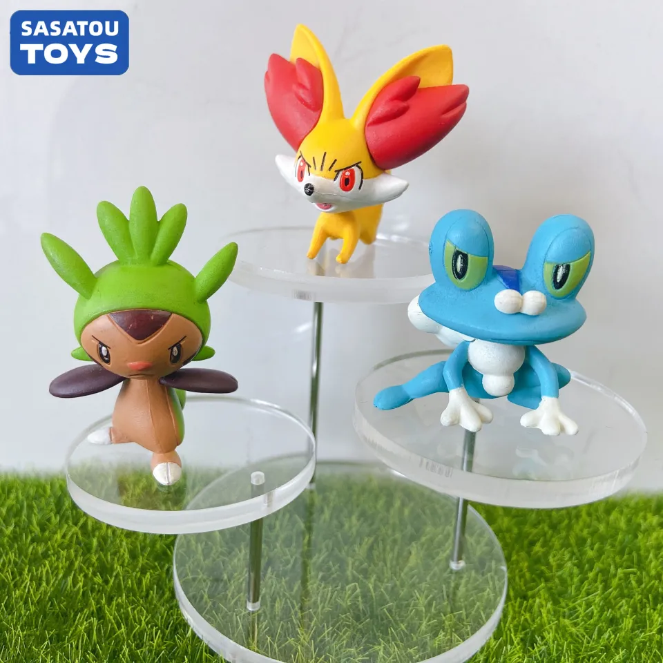 Takara tomy genuíno pokemon pikachu sylveon chespin bulbasaur dragonite  mole froakie squirtle popplio figura de ação