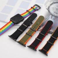 ⌚ Watch strap accessories สายนาฬิกาไนลอนที่ใช้ได้ iwatch2/3/4/5/6 se รุ่นสายผ้าใบไนลอนคุณภาพสูง 44 มม.