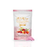 ไฮพิว HiPhiew คอลลาเจน กลูต้า แบบอม กลิ่นพีช อร่อยทานง่าย ยิ่งอม ยิ่งขาว Collagen 1 กล่อง 30 เม็ด