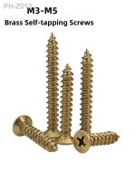 Brass Self-tapping Screws Cross Countersunk Head Flat Head Brass Wood Screws M2M3M3.5M4M5M6