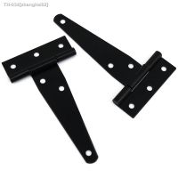 ﹍ 2PCS Rustic Hardware T-Strap Shed Hinges Barn Door Gate Hinges Black Furniture Hinges 120mm