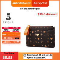 FOXER PVC Leather Card Holder Womens Mini Coin Packet Ladies Key Bag Small Bus ID Card Wallet Light Clutch Bag Fashion Purse