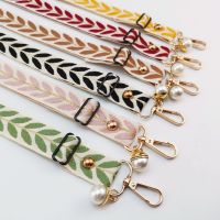 Long Crossbody Mobile Phone Lanyard Wide Cloth Neckband Strap Rope Adjustable Womens Pearl Hanging Ornaments Anti-Lost Lanyard Phone Charms