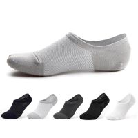 5 Pairs/lot Bamboo Fiber Socks Men Invisible Mesh Boat Socks Short Non-slip Socks No Show Casual Business Socks Male Calcetines Socks