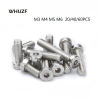 20/40/60 Pcs M3 M4 M5 M6 304 Stainless Steel Hex Hexagon Soket Ultra Tipis Super Rendah datar Hex Kepala Allen Cap Baut Sekrup