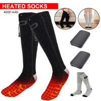 Winter Warm Heating Sock 3 Heat Elastic Waterproof Electric Heated Sock 4000mAh Thermal Foot Warmer for Men Women