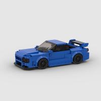 แชมป์ความเร็วเมือง MOC รถแข่งของเล่น R34 R32เส้นขอบฟ้า GT-R บล็อกตัวต่อซุปเปอร์คาร์รถแข่งรถ Fast And Furious อิฐของเล่นเด็ก